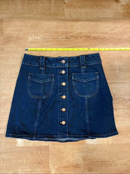 Madewell Dresses & Skirts - Madewell Dark Blue Button-Front Denim Mini Skirt